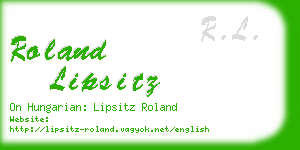 roland lipsitz business card